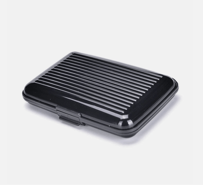 Unbranded Black Aluminum Metal Waterproof Box Case Business Credit Card Holder Wallet RFID