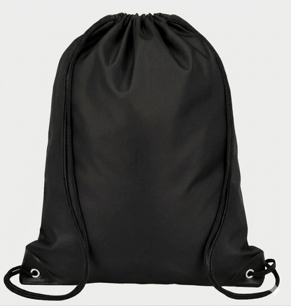 Unbranded Black Drawstring Backpack Sports Travel Beach 35cm x 42cm Swimming Shoe Bag