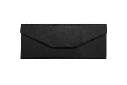Unbranded Black Foldable Hard Glasses Case Magnetic Closure Compact Travel Eyewear Holder Reader