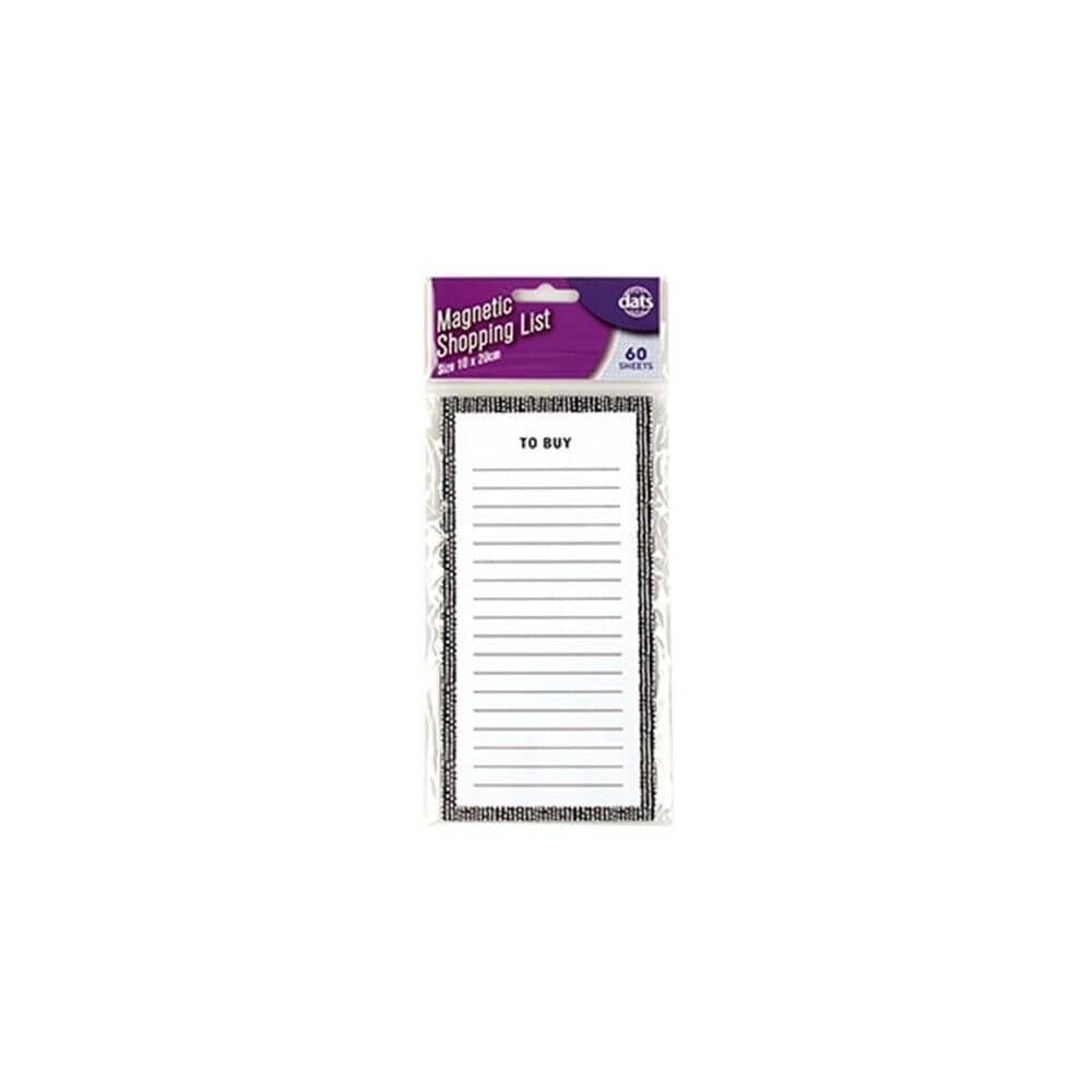 Unbranded Black Fridge Magnetic Shopping Lists Things To Do List Memo Pad Note Sheet 60 Pages B3