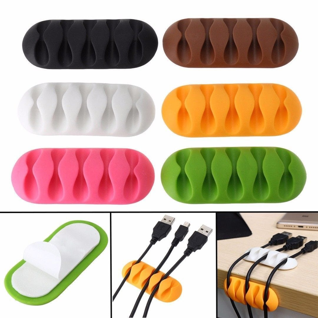 Unbranded Cable Reel Wire Organizer Desktop Clips Cord Management Headphone Wire Holder