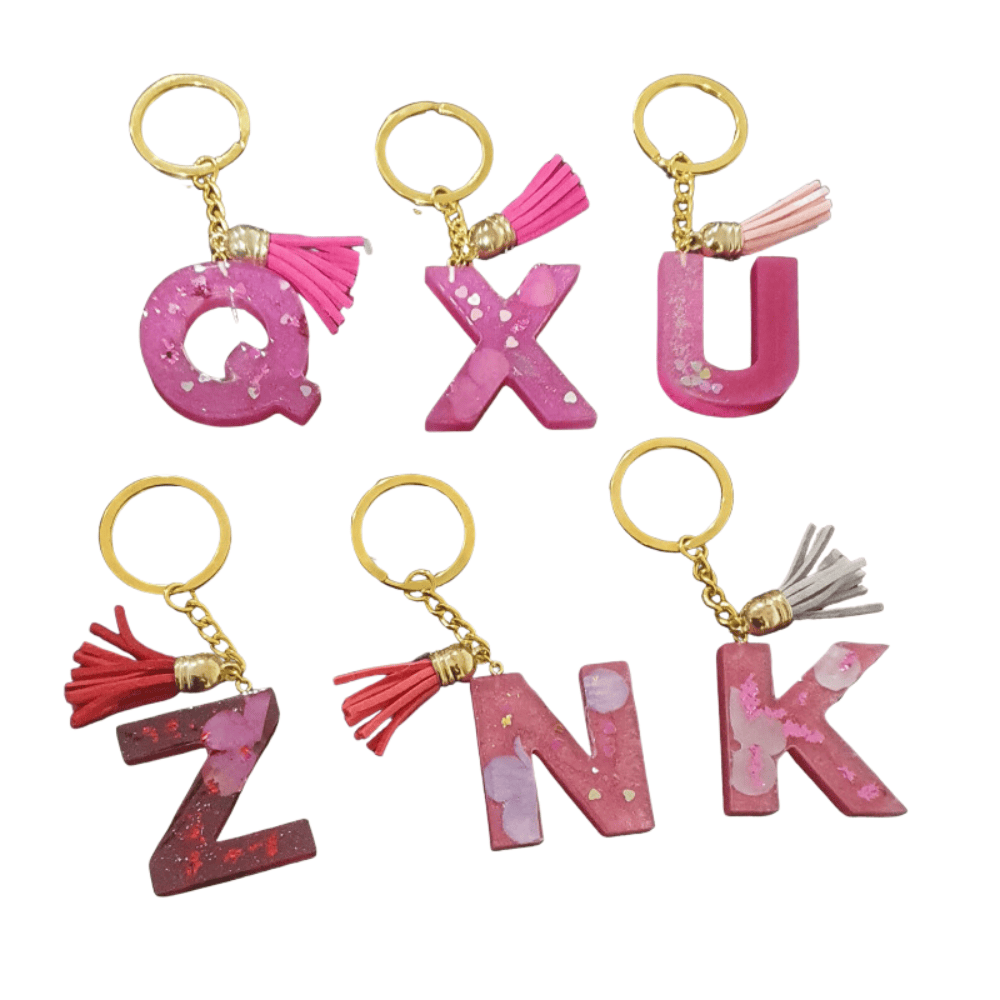 Unbranded Colorful Resin Key Ring Letter Pendant Keychain Handbag Accessories Tassel D1