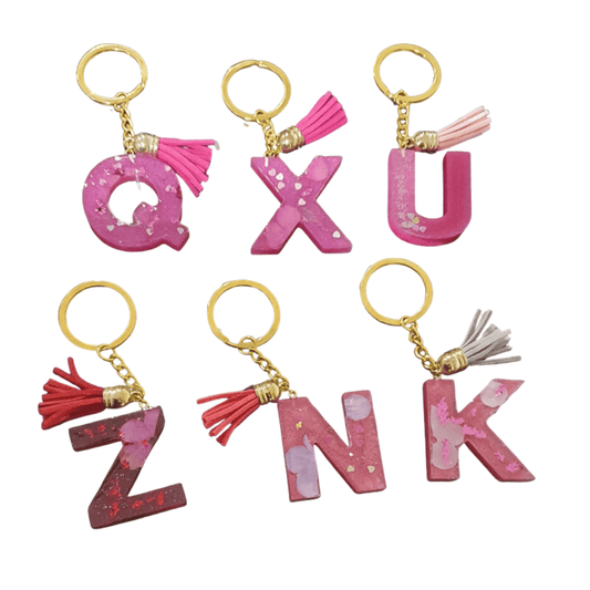 Unbranded Colorful Resin Key Ring Letter Pendant Keychain Handbag Accessories Tassel D1