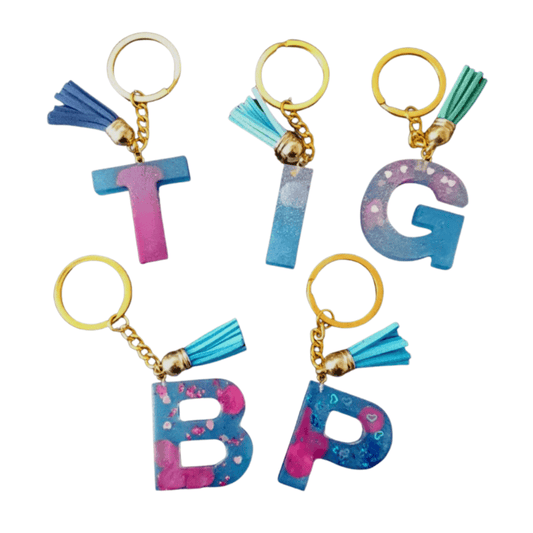 Unbranded Colorful Resin Key Ring Letter Pendant Keychain Handbag Accessories Tassel D10