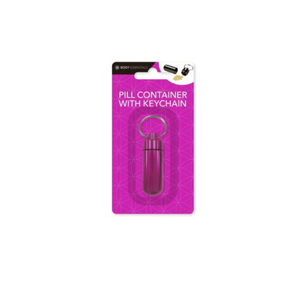 Unbranded Containers Pill Container with Keychain Keyring Cases Organiser Storage Portable