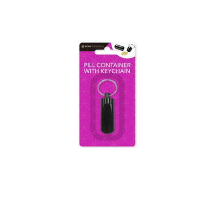 Unbranded Containers Pill Container with Keychain Keyring Cases Organiser Storage Portable