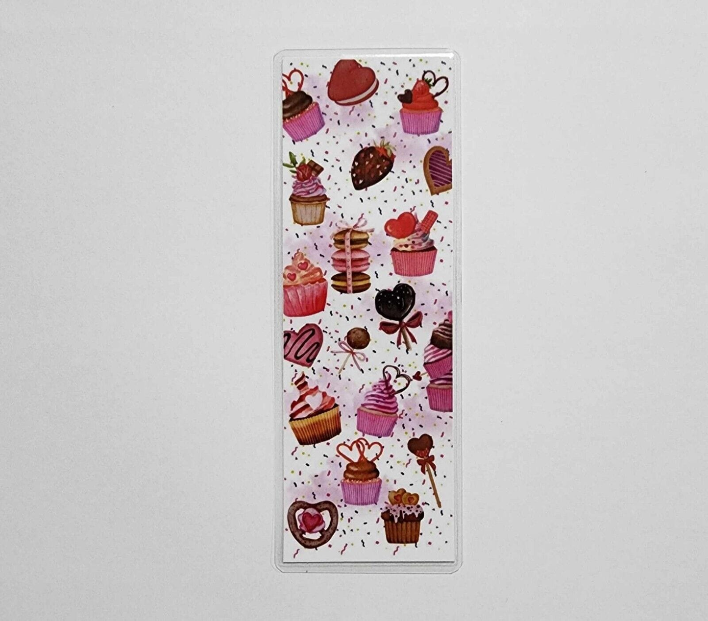 Unbranded Cookie Inspirational Bookmark Gift Book Marker Dog Love Cake Laminated 15.5cm