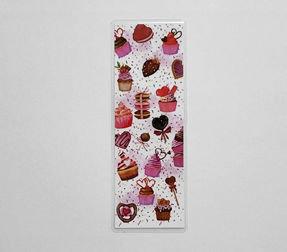 Unbranded Cookie Inspirational Bookmark Gift Book Marker Dog Love Cake Laminated 15.5cm