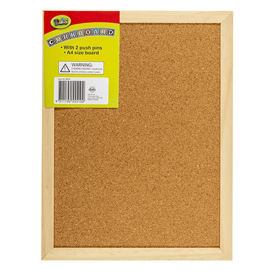 Unbranded Corkboard A4 Corkboard Wooden Frame 230x300mm with 2pc Push Pins