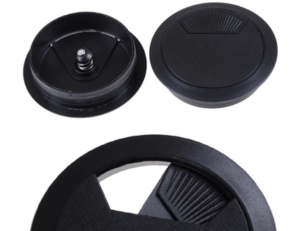 Unbranded Desk Grommets Drill Hole 50mm Dia Cord Cable Cover Table Protection Wire Black