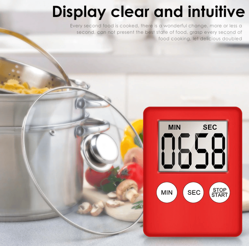 Unbranded Digital LCD Large Magnetic Kitchen Time Counter Cooking Alarm Gym Timer