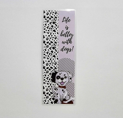Unbranded Dog Inspirational Bookmark Gift Book Marker Dog Love Cake Laminated 15.5cm