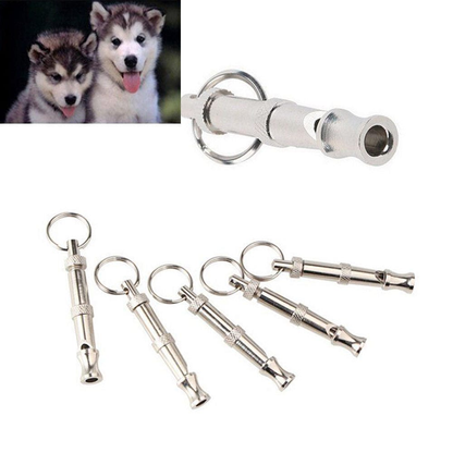 Unbranded Dog Puppy Pet Training Whistle Ultrasonic Keyring Metal Adjustable Sound
