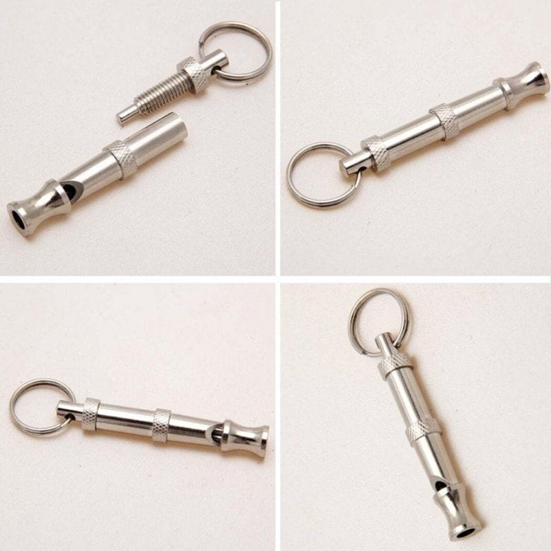 Unbranded Dog Puppy Pet Training Whistle Ultrasonic Keyring Metal Adjustable Sound