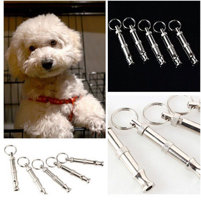 Unbranded Dog Puppy Pet Training Whistle Ultrasonic Keyring Metal Adjustable Sound