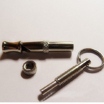 Unbranded Dog Puppy Pet Training Whistle Ultrasonic Keyring Metal Adjustable Sound