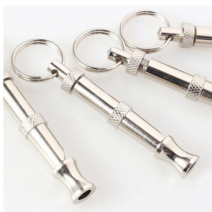 Unbranded Dog Puppy Pet Training Whistle Ultrasonic Keyring Metal Adjustable Sound