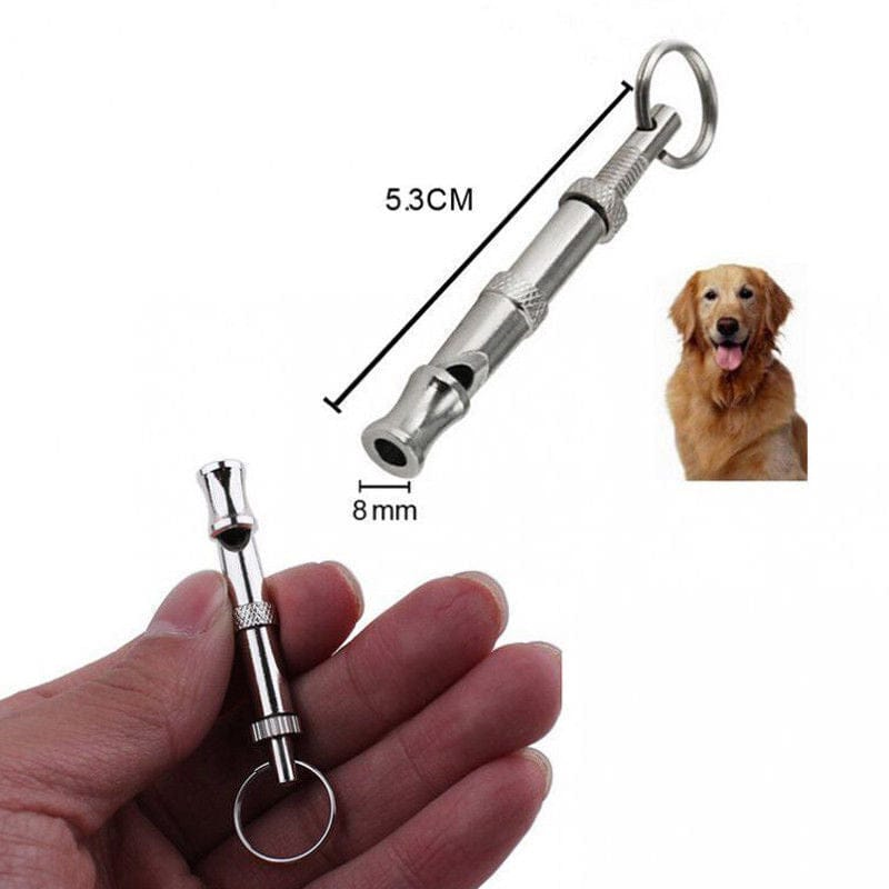 Unbranded Dog Puppy Pet Training Whistle Ultrasonic Keyring Metal Adjustable Sound