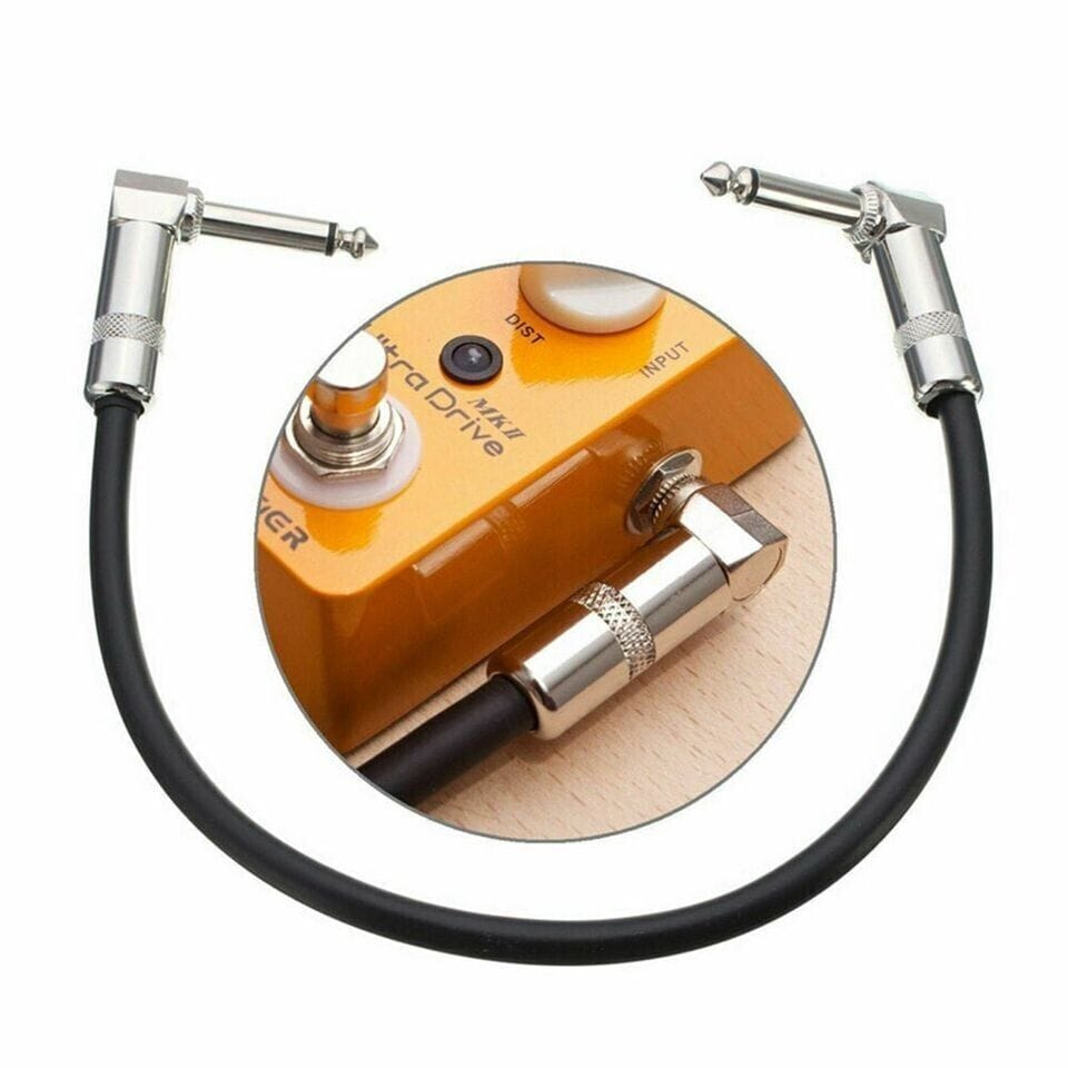 Unbranded Durable 30cm Right Angle Guitar Effects Pedal Patch Cable Lead Cord Wire