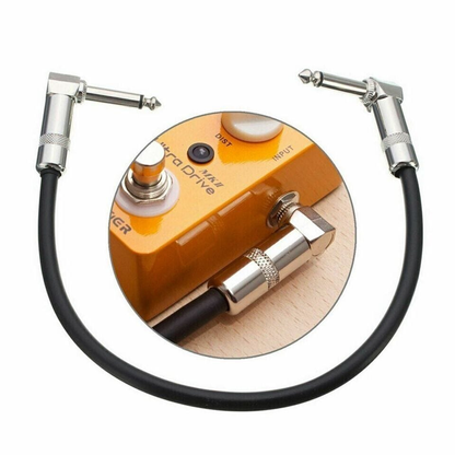 Unbranded Durable 30cm Right Angle Guitar Effects Pedal Patch Cable Lead Cord Wire