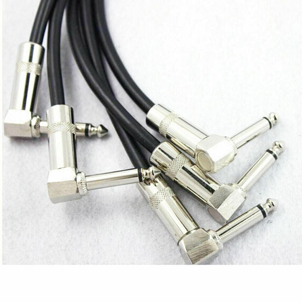 Unbranded Durable 30cm Right Angle Guitar Effects Pedal Patch Cable Lead Cord Wire