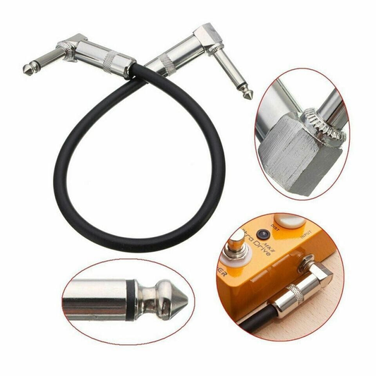 Unbranded Durable 30cm Right Angle Guitar Effects Pedal Patch Cable Lead Cord Wire