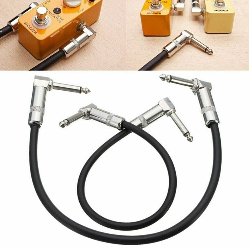 Unbranded Durable 30cm Right Angle Guitar Effects Pedal Patch Cable Lead Cord Wire