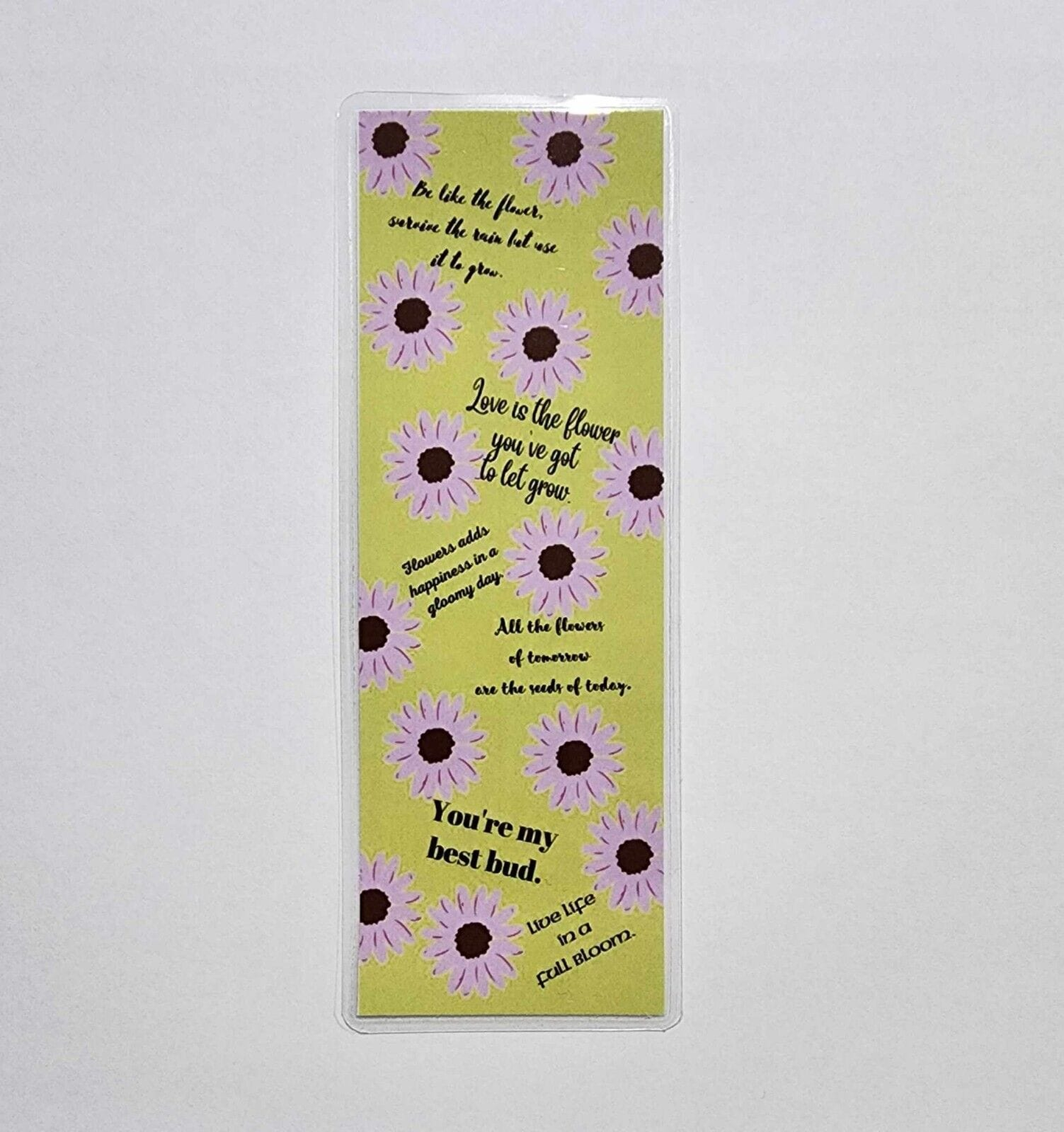 Unbranded Flower Inspirational Bookmark Gift Book Marker Dog Love Cake Laminated 15.5cm