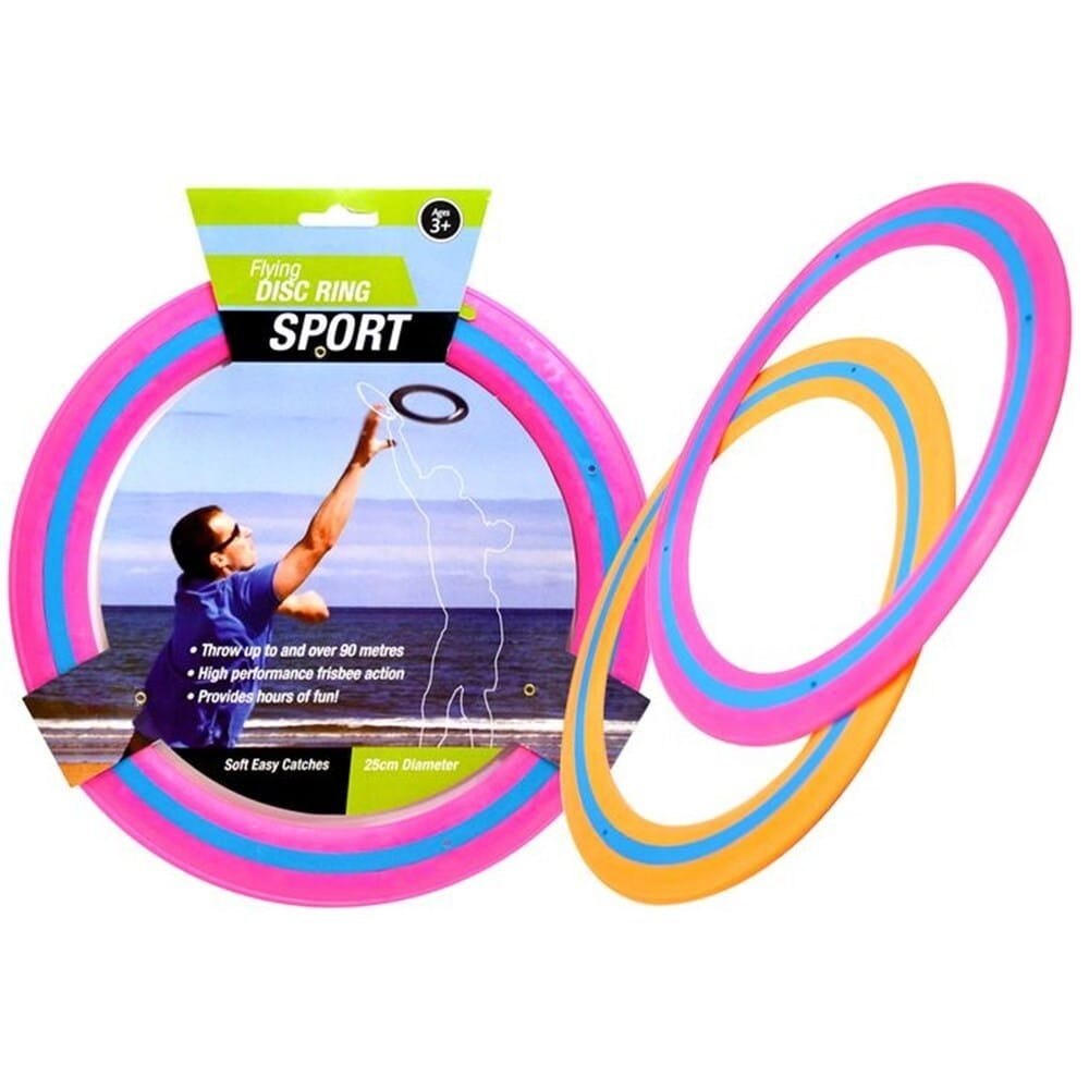 Unbranded Flying Ring Frisbee Disc Aerobie Outdoor Beach 25cm Sports Fun Kids Game Toy
