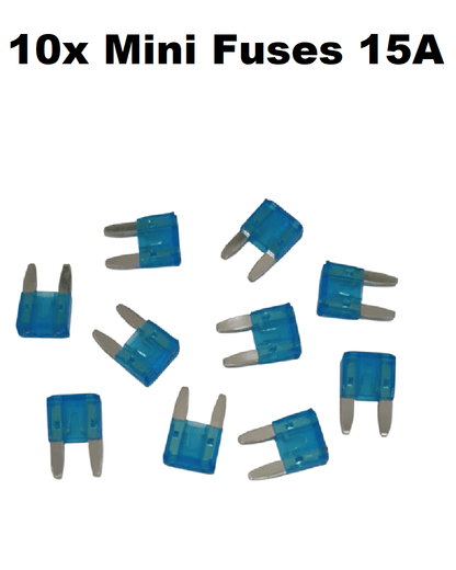 Unbranded Fuses 10x 15 AMP Mini Car Fuse Blade Truck Auto 15A Automotive Fuses