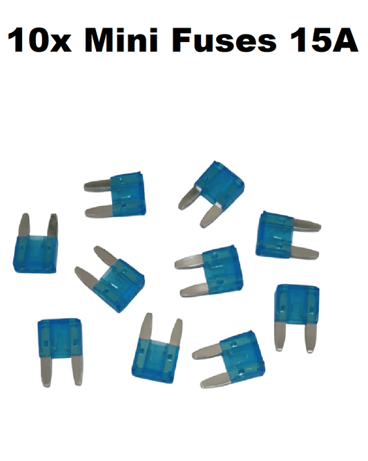 Unbranded Fuses 10x 15 AMP Mini Car Fuse Blade Truck Auto 15A Automotive Fuses