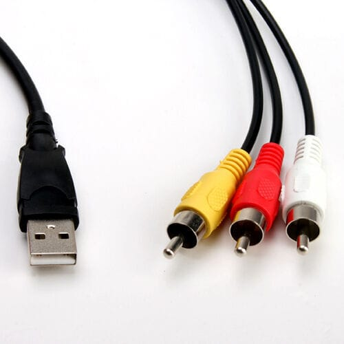 Unbranded/Generic 1.7m USB Type A Male to 3 RCA AV Audio Video LCD TV Adapter Lead Cable Converter