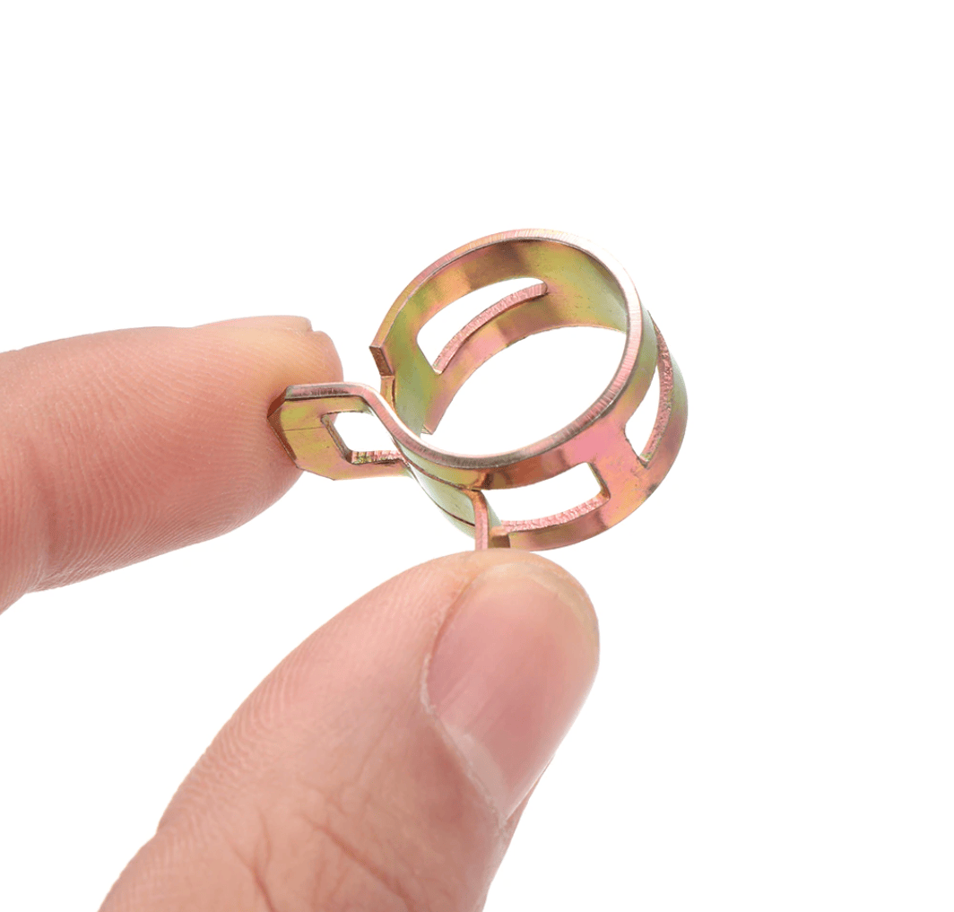 Unbranded/Generic 10x 10mm Spring Clip Fuel Line Hose Water Pipe Air Tube Clamps Fastener