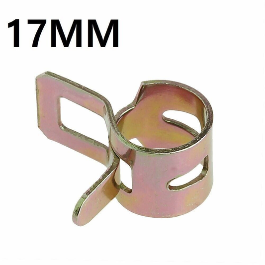 Unbranded/Generic 10x 17mm Spring Clip Fuel Line Hose Water Pipe Air Tube Clamps Fastener
