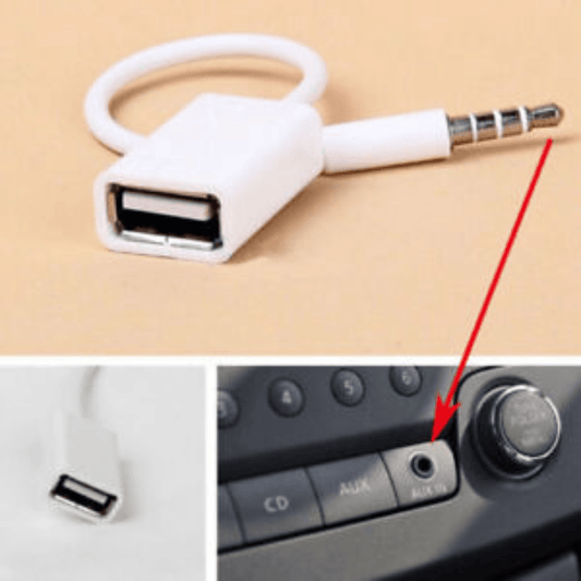 Unbranded/Generic 1Pc Car AUX Audio Male Plug Jack To USB 2.0 Female Converter Cable Cord 3.5mm