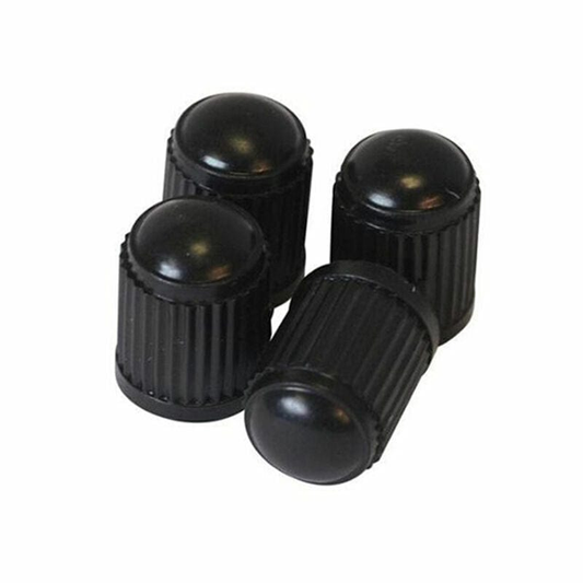 Unbranded/Generic 4 Universal Black Plastic Valve Caps for Tyres Car Truck Motorcycle Bicycle