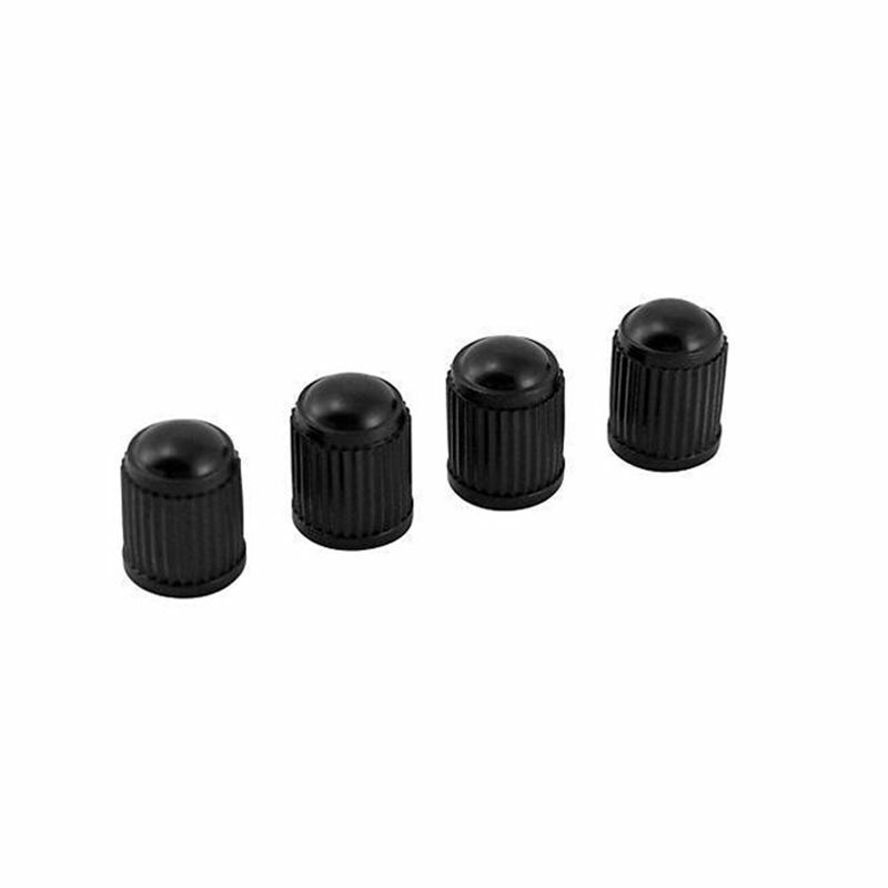 Unbranded/Generic 4 Universal Black Plastic Valve Caps for Tyres Car Truck Motorcycle Bicycle