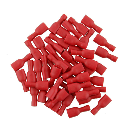 Unbranded/Generic 50PC Electrical Wire Connector Insulated Crimp Terminals Spade Red Assorted Set
