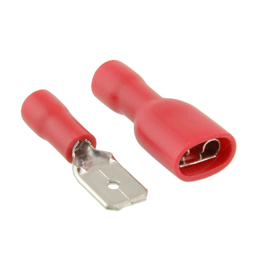 Unbranded/Generic 50PC Electrical Wire Connector Insulated Crimp Terminals Spade Red Assorted Set