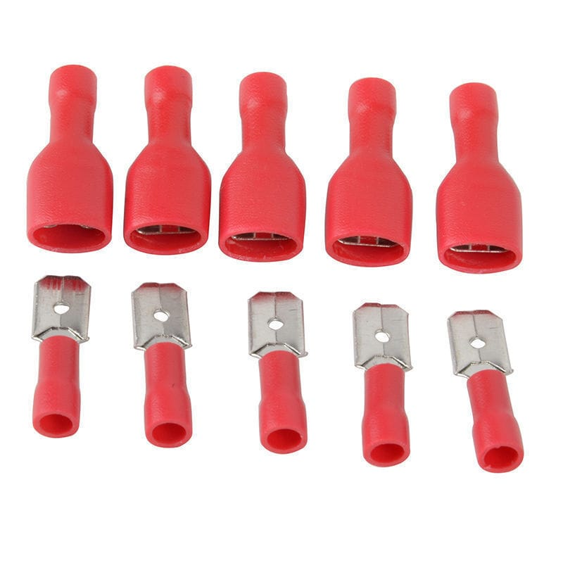 Unbranded/Generic 50PC Electrical Wire Connector Insulated Crimp Terminals Spade Red Assorted Set