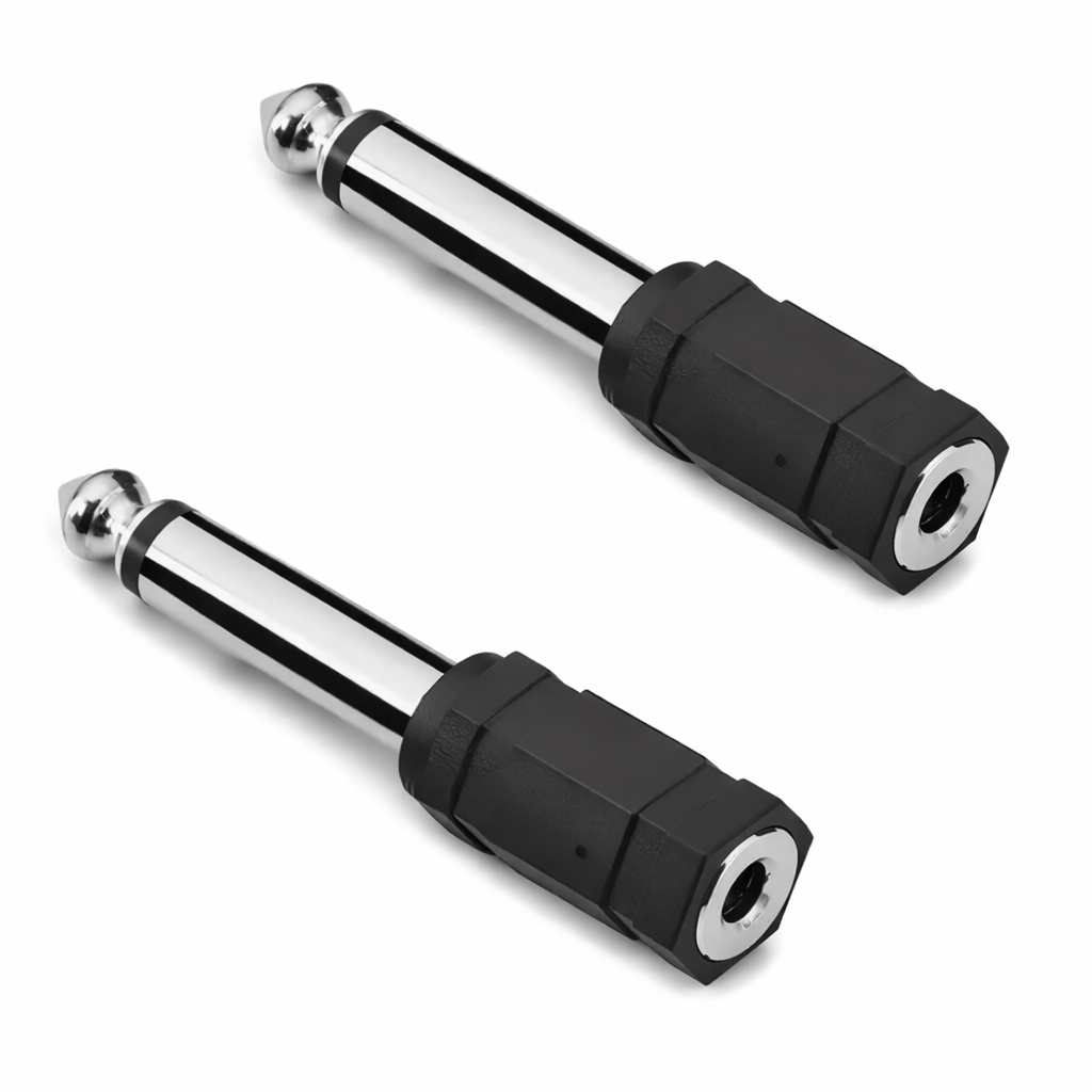 Unbranded/Generic Audio & Video > Musical Instrument & Accessories > Audio Accessories 2 Pcs 6.35mm 1/4 inch Mono Male Plug to 3.5mm Female Socket Mini Jack Adaptors