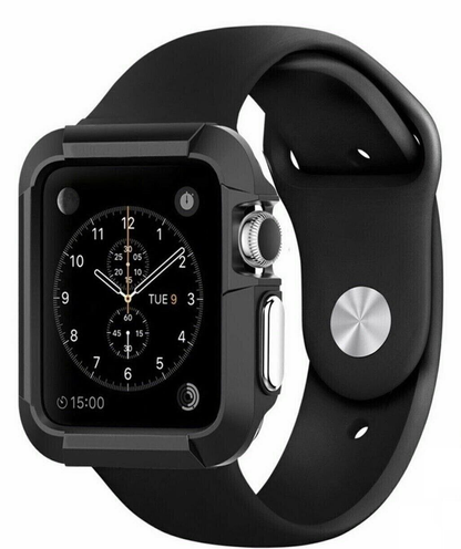 Unbranded/Generic Fashion Protective Case Cover iWatch 1 2 3 Apple Bumper Protector Black 42mm