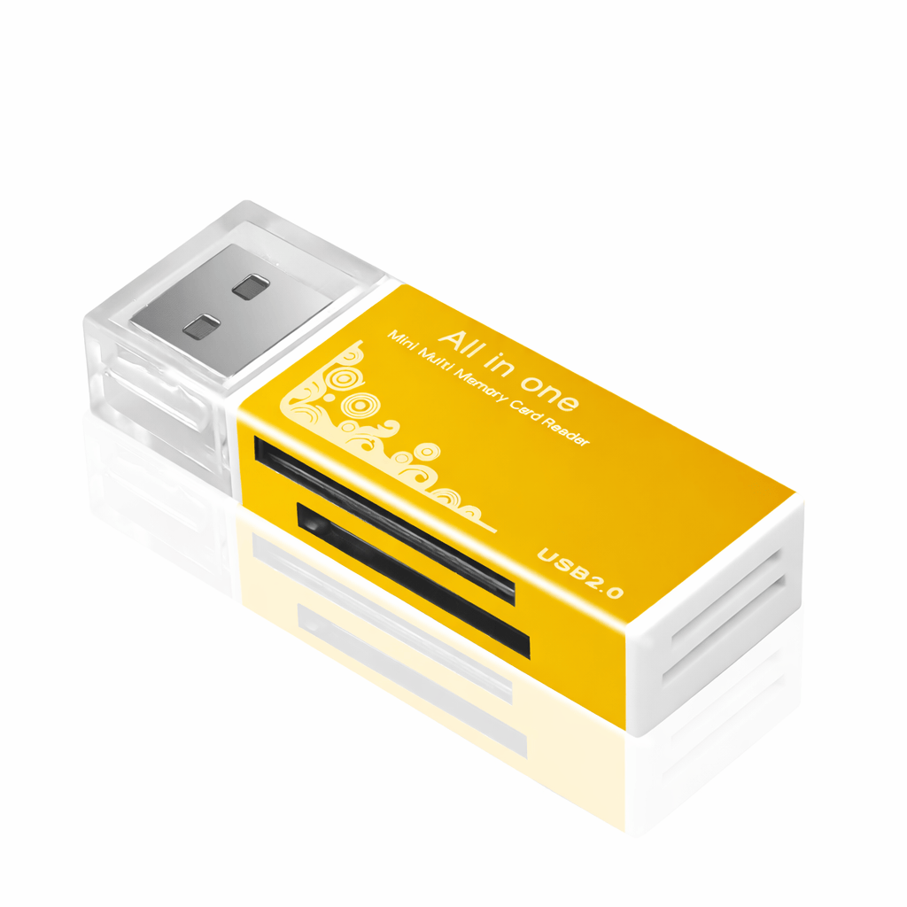 Unbranded/Generic Gold USB 2.0 All in 1 Multi Memory Card Reader For Micro SD SDHC TF M2 MMC