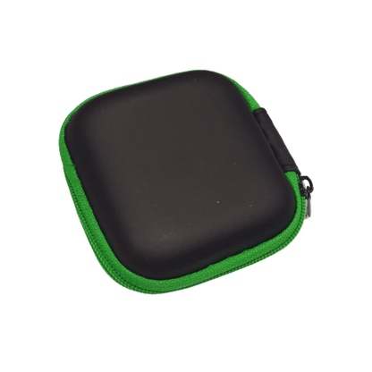 Unbranded/Generic Pouch Green Hard Case Pouch Storage Bag For Earphone Headphone Earbuds Cable Portable
