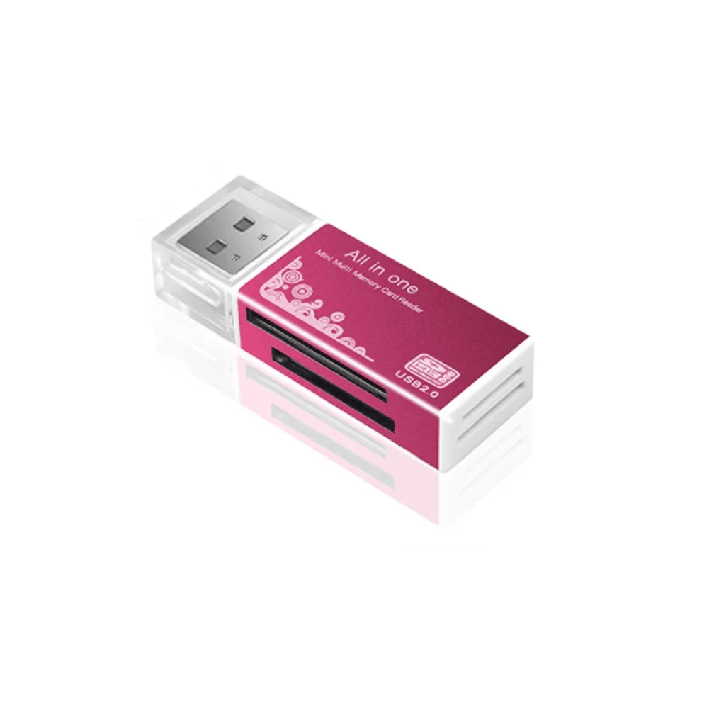 Unbranded/Generic Red USB 2.0 All in 1 Multi Memory Card Reader For Micro SD SDHC TF M2 MMC