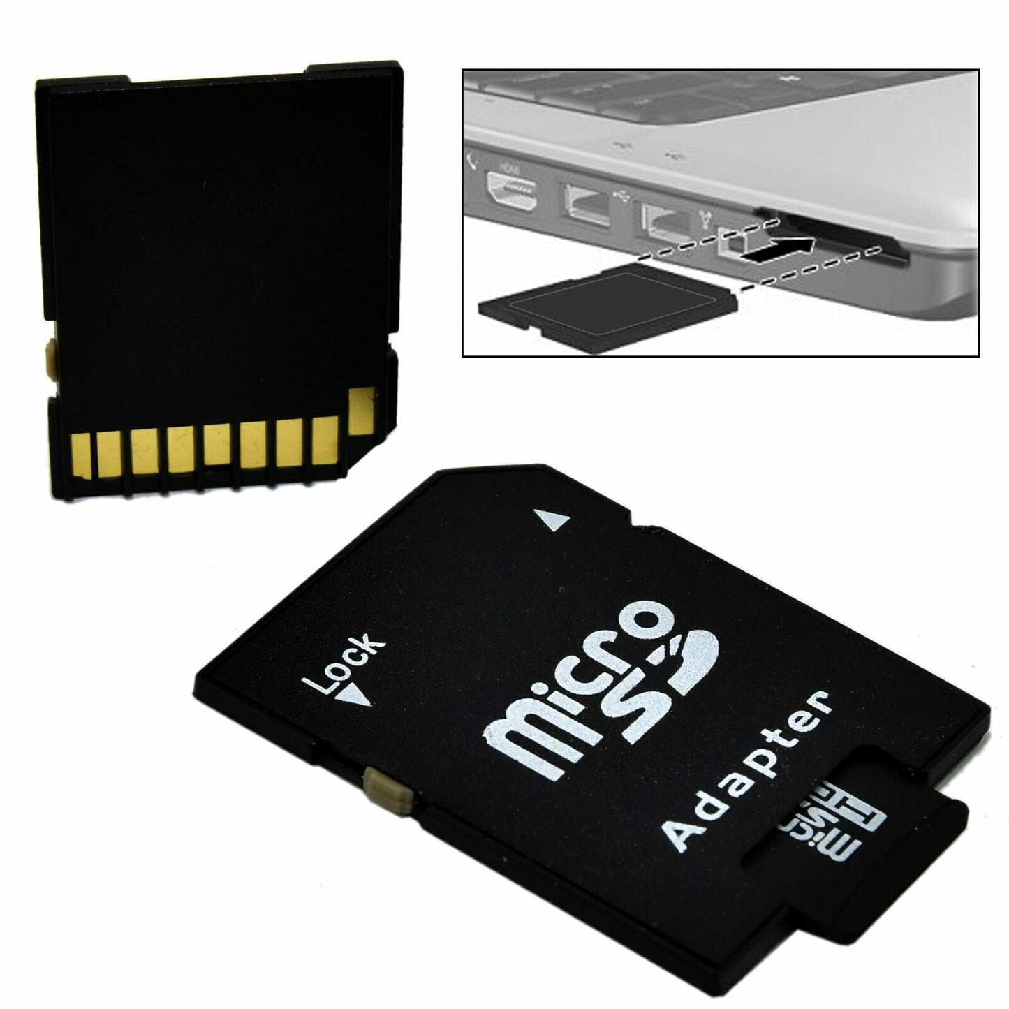 Unbranded/Generic TF Micro SD SDHC To SD Card Adapter Converter Convertor For Camera Laptop PC