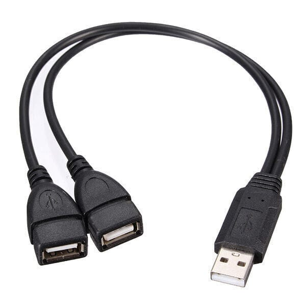 Unbranded/Generic USB 2.0 Male to Dual USB Female Hub Power Adapter Y Splitter Cable Cord Lead AU