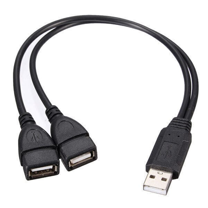Unbranded/Generic USB 2.0 Male to Dual USB Female Hub Power Adapter Y Splitter Cable Cord Lead AU