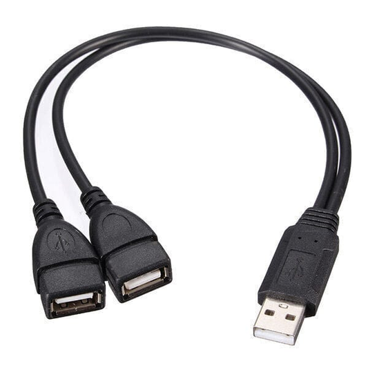 Unbranded/Generic USB 2.0 Male to Dual USB Female Hub Power Adapter Y Splitter Cable Cord Lead AU