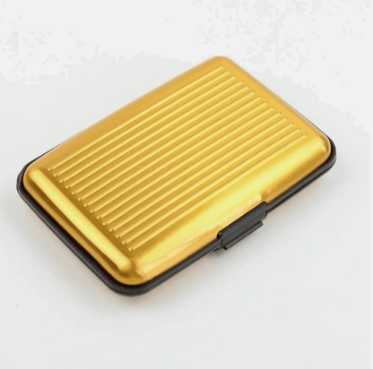 Unbranded Gold Aluminum Metal Waterproof Box Case Business Credit Card Holder Wallet RFID
